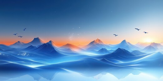 抽象艺术化中国山水画背景