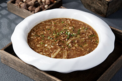 莜面蘸水酸菜土豆肉沫卤