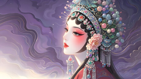京剧花旦插画