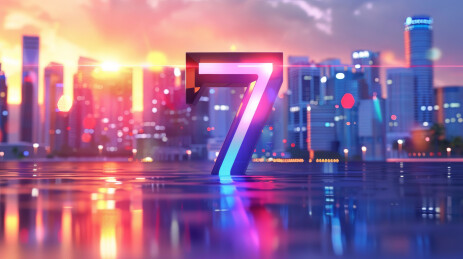 3D数字7字体特效倒计时背景