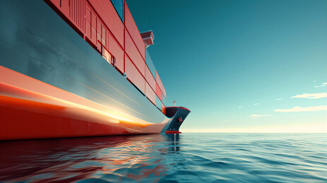 卡通3D大型物流邮轮主题插图