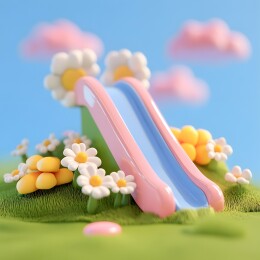 3D儿童乐园滑梯