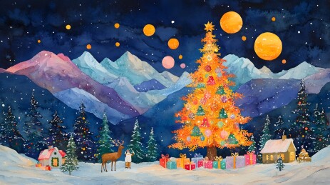 创意圣诞节插画