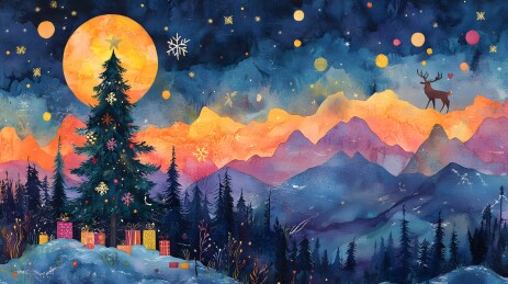 创意圣诞节插画