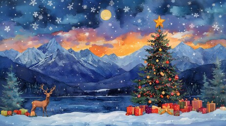 创意圣诞节插画