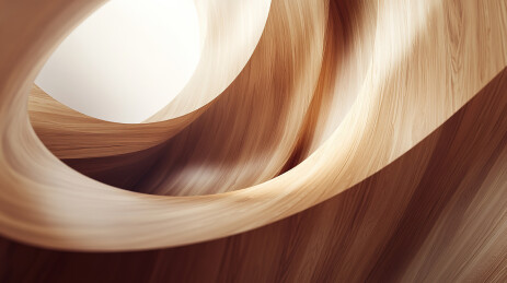 木桌上的高角度视图