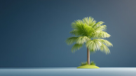 单棵椰子树的3D展示模型