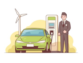 人和一辆汽车