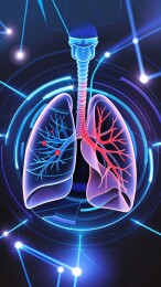 科技感人体肺部图像
