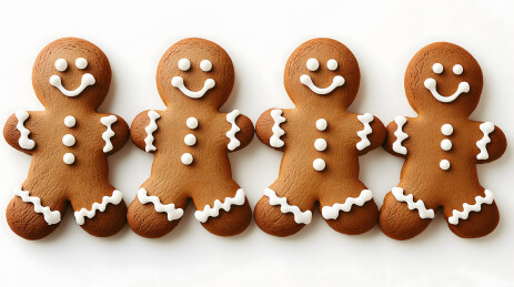 可爱卡通姜饼人饼干