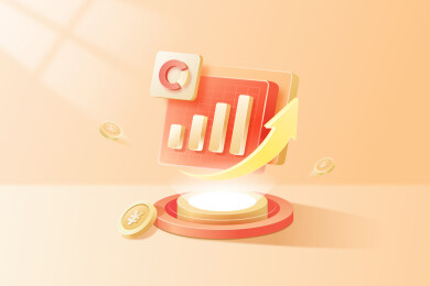 股票行情牛市房地产投资金融基金行业插画