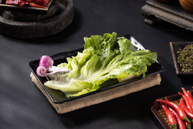 黑色方盘美食摆盘素材可添加食材背景图