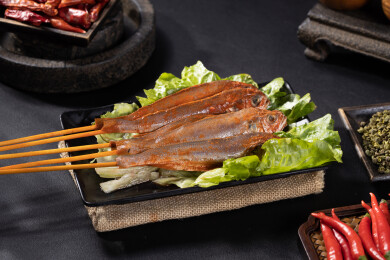 烧烤小黄鱼串川渝风味香辣烤海鲜