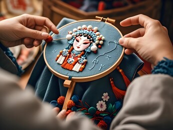 中国国粹非遗艺术刺绣设计素材