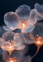 科技线条花特写