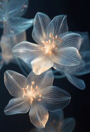 科技线条花特写