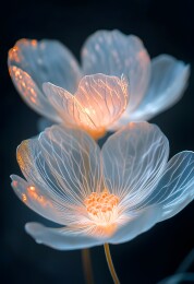 科技线条花特写