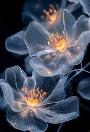 科技线条花特写