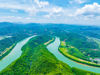 广东肇庆封开贺江航拍美景