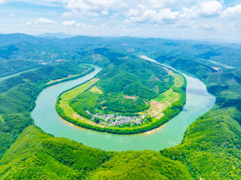 广东肇庆封开贺江航拍美景