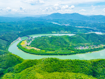 广东肇庆封开贺江航拍美景