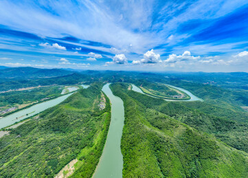 广东肇庆封开贺江航拍美景