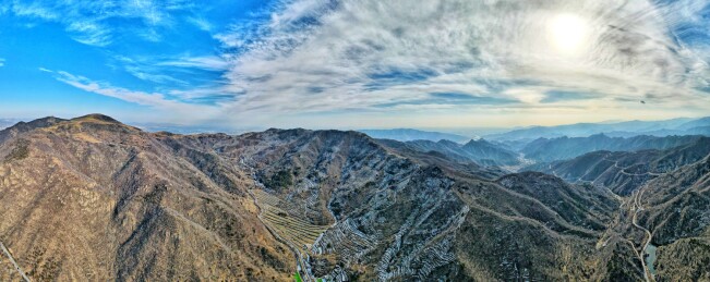 北京落坡岭水库航拍