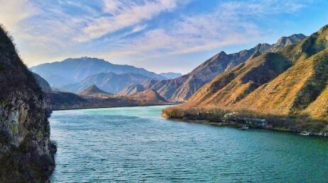 北京落坡岭水库航拍