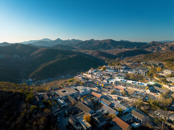 蓟州西井峪村航拍视角