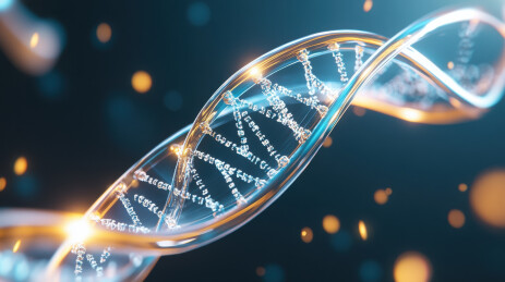 高科技场景中的红色DNA序列