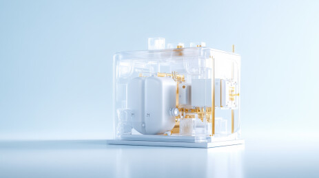 透明封装工业设备展示内部结构