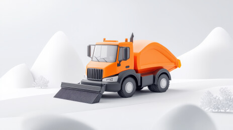 现代推雪车展示建筑工地车辆