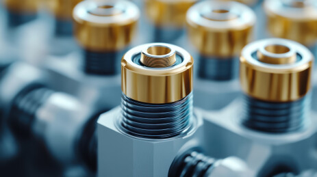 精密螺纹金属零件特写