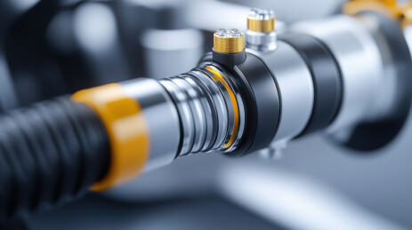 工业管道中的液压接头细节