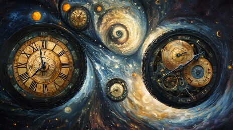 时间时空艺术装饰插画