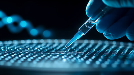 做实验研究的特写场景