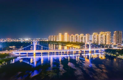 辽宁辽阳太子河夜景景观