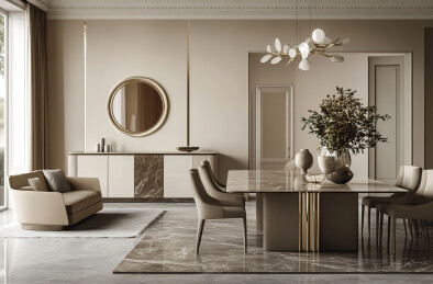 现代豪华风格的餐厅内部