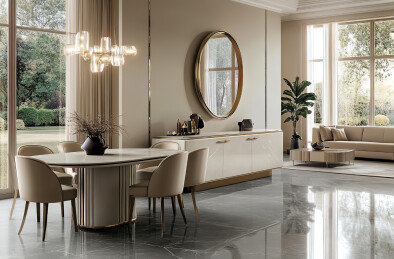 现代豪华风格的餐厅内部