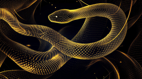 简约线条生肖蛇