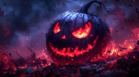 暗黑风格万圣节场景