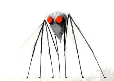 卡通插画一只蚊子