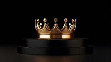 黄金皇冠的三维渲染场景设计