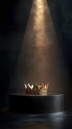 黄金皇冠的三维渲染场景设计