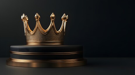 黄金皇冠的三维渲染场景设计