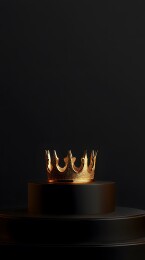 黄金皇冠的三维渲染场景设计