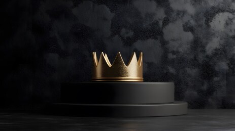 黄金皇冠的三维渲染场景设计