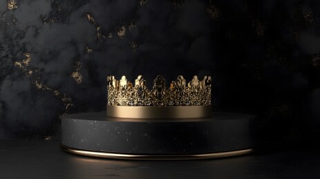 黄金皇冠的三维渲染场景设计