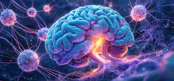 生物医学基因科学全息大脑模型平面插图