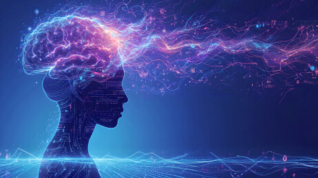 生物医学基因科学全息大脑模型平面插图